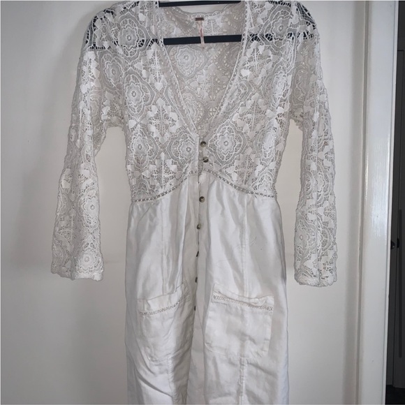 Free People Lace Shrimpton mini dress- white - Picture 5 of 5